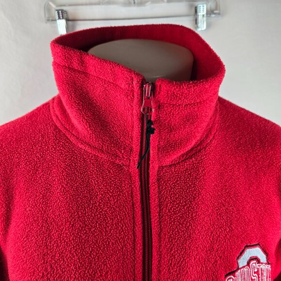 Ohio State Buckeyes Fleece Mens Large Red Reebok Heisman Collection Jacket Zip - Picture 2 of 8